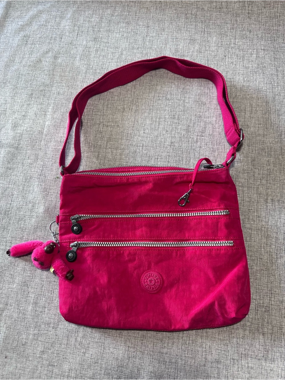 Pink Crossbody Shoulder Bag - Bright Pink Women's Bag